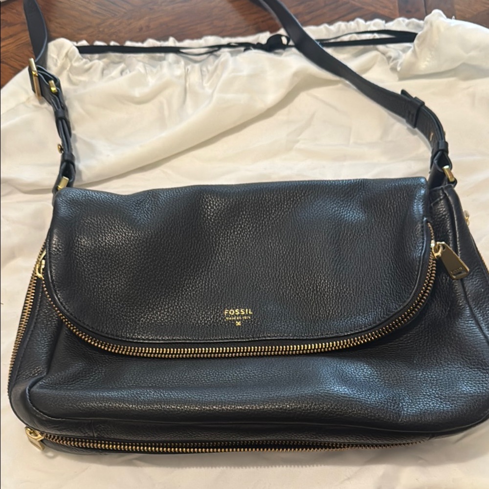 Fossil Black Leather Women's Bag